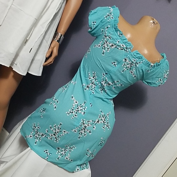 Sea green Floral Dress MUST SEE! - Picture 4 of 8